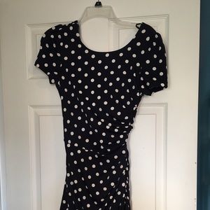 Navy polka dot dress